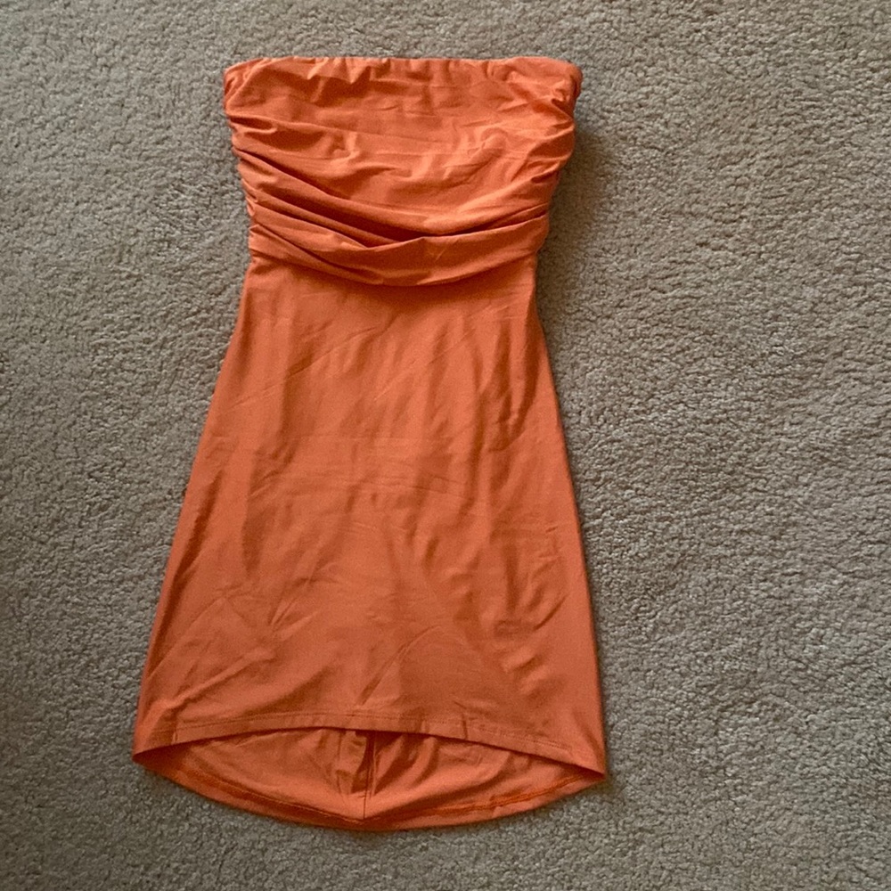 Lucy in the sky Orange Hoco dress